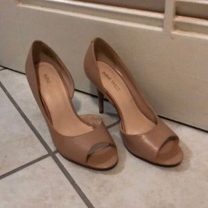 Nine west nude beige sandals heels